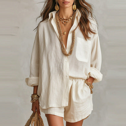 J.Crew | Women’s Solid Color Shorts and Shirt Set