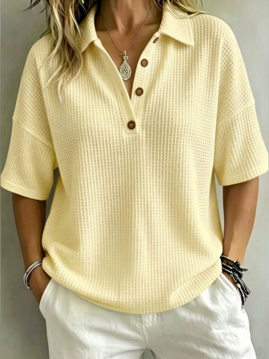 J.Crew | New Arrival 🔥Women's Button-Up Waffle Short Sleeve Shirt