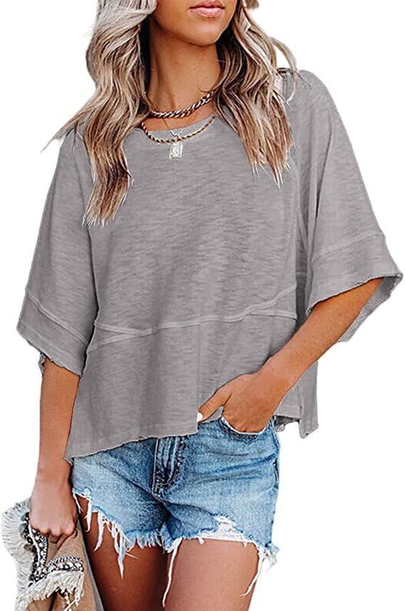J.Crew | Camiseta de manga acampanada con paneles en color liso