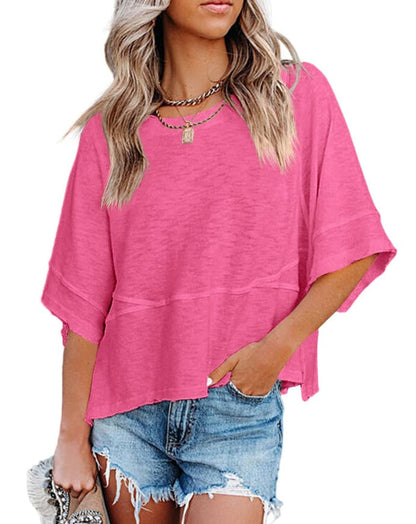 J.Crew | Camiseta de manga acampanada con paneles en color liso