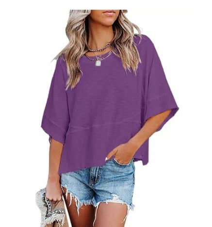 J.Crew | Camiseta de manga acampanada con paneles en color liso