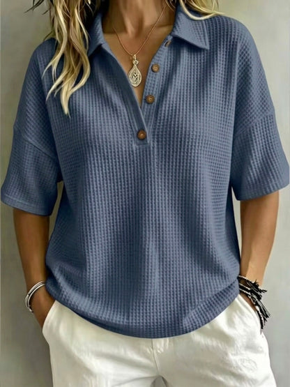 J.Crew | New Arrival 🔥Women's Button-Up Waffle Short Sleeve Shirt