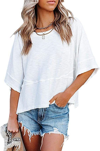 J.Crew | Camiseta de manga acampanada con paneles en color liso