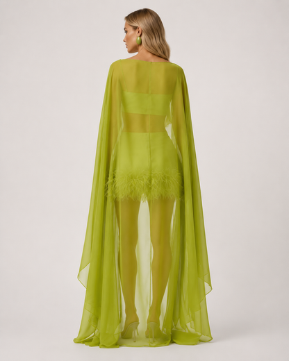 J.Crew | 🔥 PERO COMPRA 2 Y OBTÉN UN 10% DE DESCUENTO 🔥 Conjunto de falda de satén con plumas Celestia