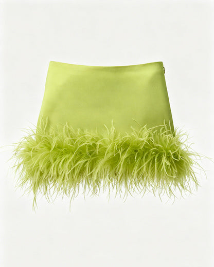 J.Crew | 🔥 PERO COMPRA 2 Y OBTÉN UN 10% DE DESCUENTO 🔥 Conjunto de falda de satén con plumas Celestia