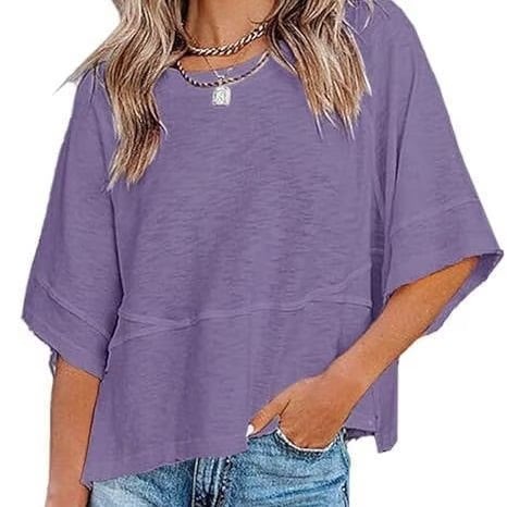J.Crew | Camiseta de manga acampanada con paneles en color liso