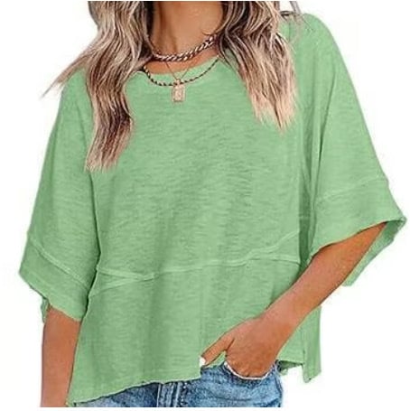 J.Crew | Camiseta de manga acampanada con paneles en color liso