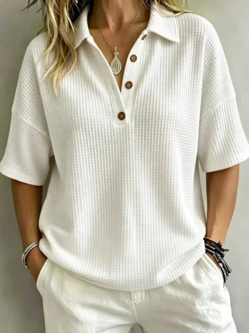 J.Crew | New Arrival 🔥Women's Button-Up Waffle Short Sleeve Shirt