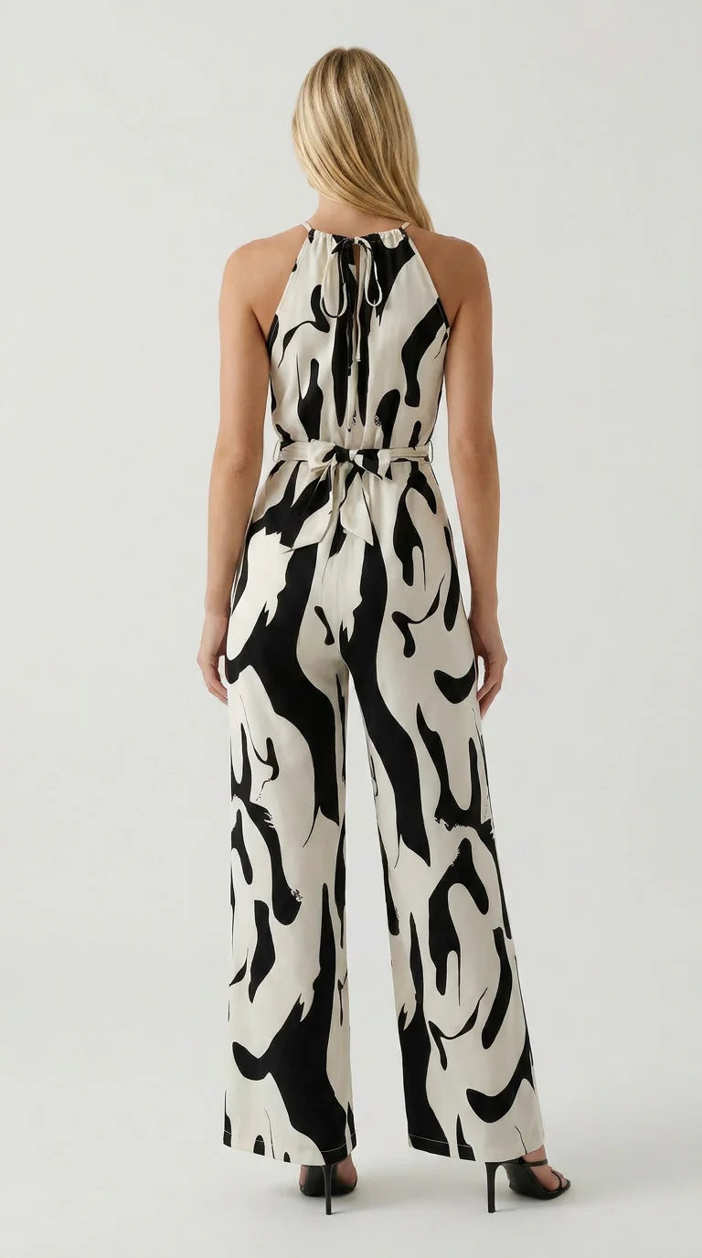 J.Crew | Mono abstracto de pernera ancha