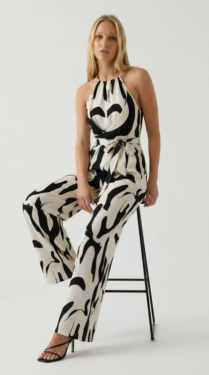 J.Crew | Mono abstracto de pernera ancha