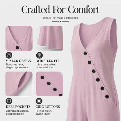 J.Crew | 🔥 BUT 2 GET 10% OFF 🔥  Sleeveless V-Neck Jumpsuit with Pockets for Women