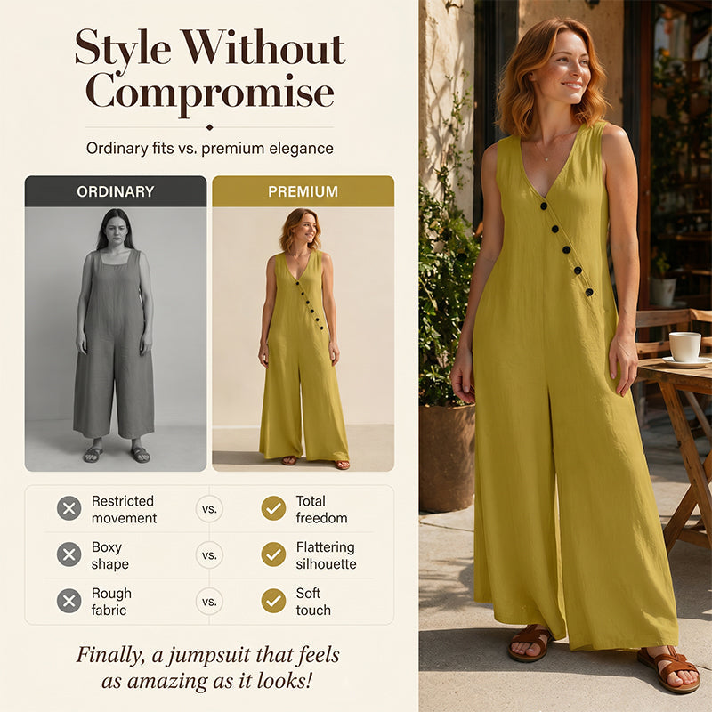 J.Crew | 🔥 BUT 2 GET 10% OFF 🔥  Sleeveless V-Neck Jumpsuit with Pockets for Women