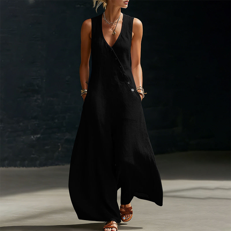J.Crew | 🔥 BUT 2 GET 10% OFF 🔥  Sleeveless V-Neck Jumpsuit with Pockets for Women