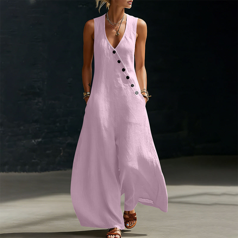 J.Crew | 🔥 BUT 2 GET 10% OFF 🔥  Sleeveless V-Neck Jumpsuit with Pockets for Women