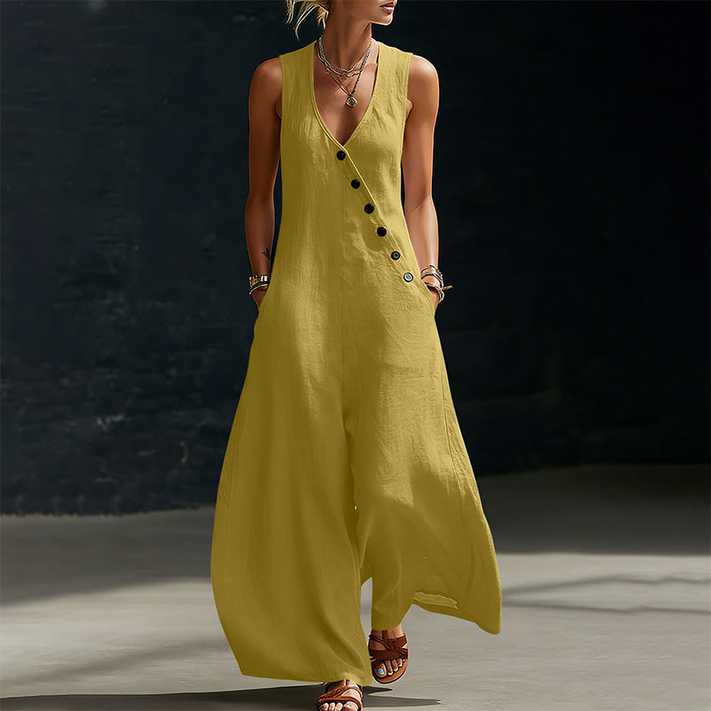 J.Crew | 🔥 BUT 2 GET 10% OFF 🔥  Sleeveless V-Neck Jumpsuit with Pockets for Women