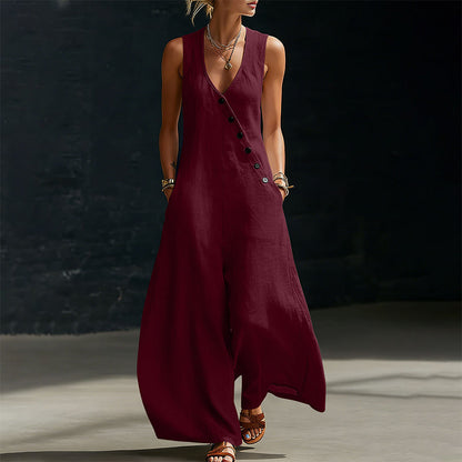 J.Crew | 🔥 BUT 2 GET 10% OFF 🔥  Sleeveless V-Neck Jumpsuit with Pockets for Women